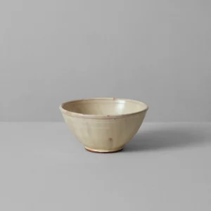 barbotine ceramic breakfast bowl in cream