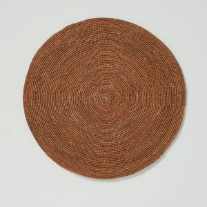 clay colored raffia placemat