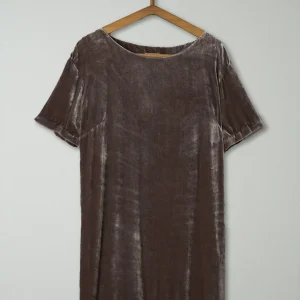 pewter silk velvet tunic size 14 pre loved